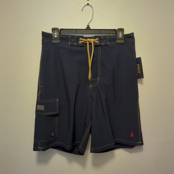 NWT Polo Ralph Lauren Mens Core Replen Navy Swim Shorts Lined Sz Small